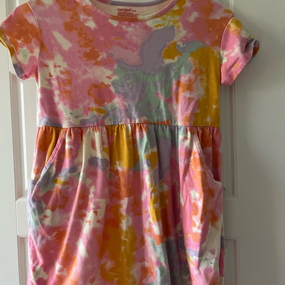 Colorful Tie-Dye Kids Dress